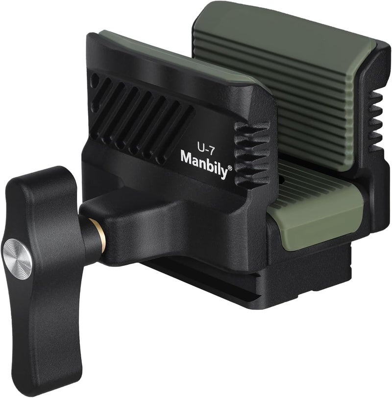 Manbily U-7 Shooting Saddle for Hunting Tripod, Aluminum Alloy Universal Rest Head Clamp Mount, Arca-Swiss Compatibility Base for monopod, Green - Image 1